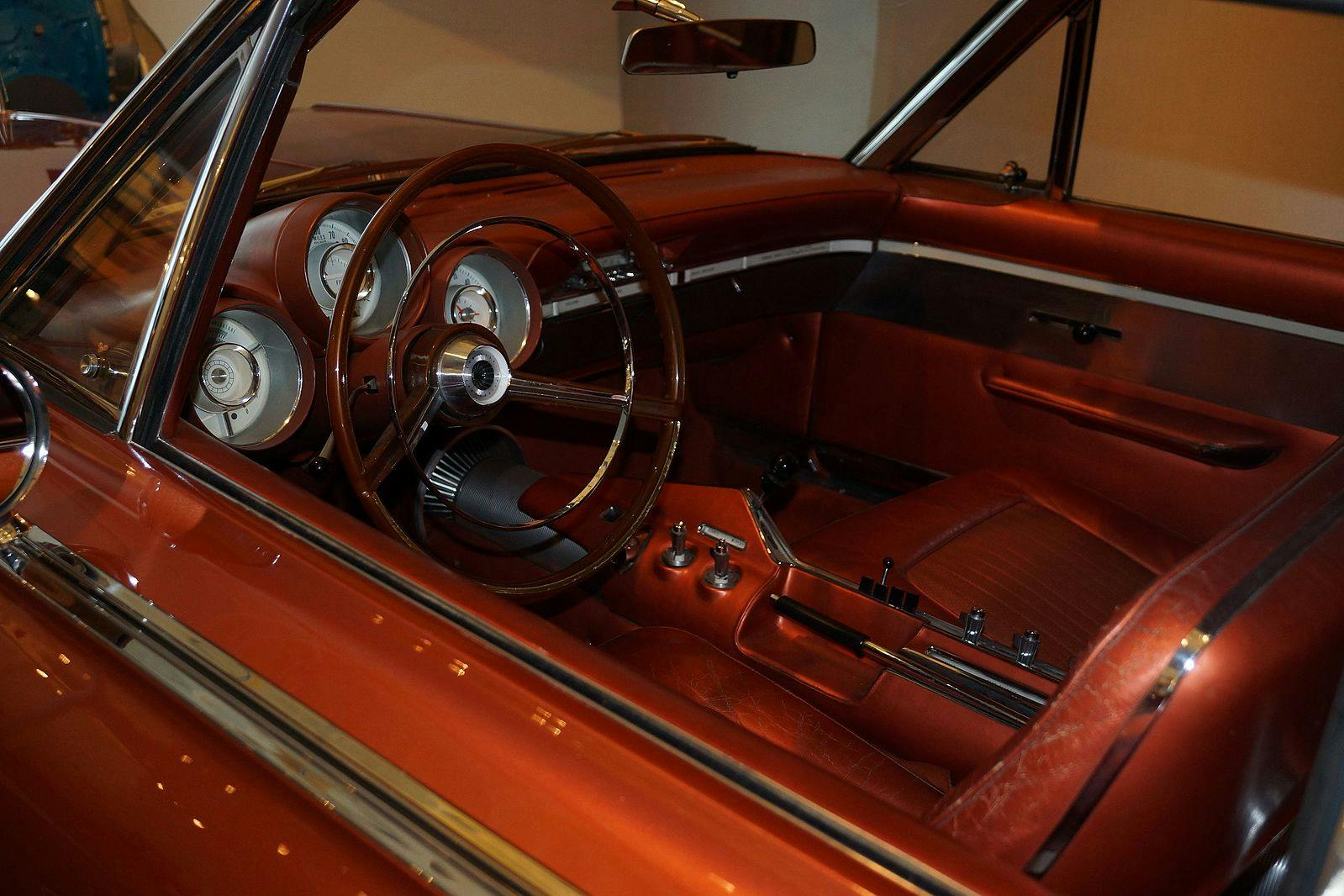 1963 Chrysler turbine car interior